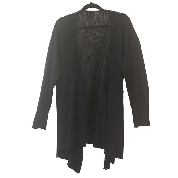Eileen Fisher Open Front Knit Cardigan Size 1X Feminine Long Sleeve Stretch - Picture 2 of 7